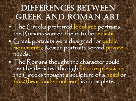 what was a major difference between greek and roman art? the influence of their distinct societal structures on artistic expressions